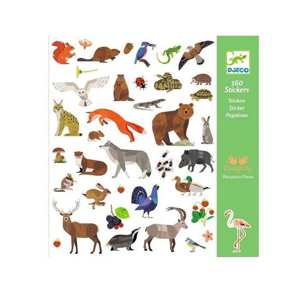 160 stickers Faune - Djeco
