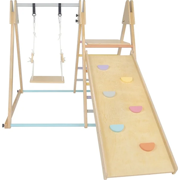 2Kids Toys Ensemble de jeu en bois avec toboggan