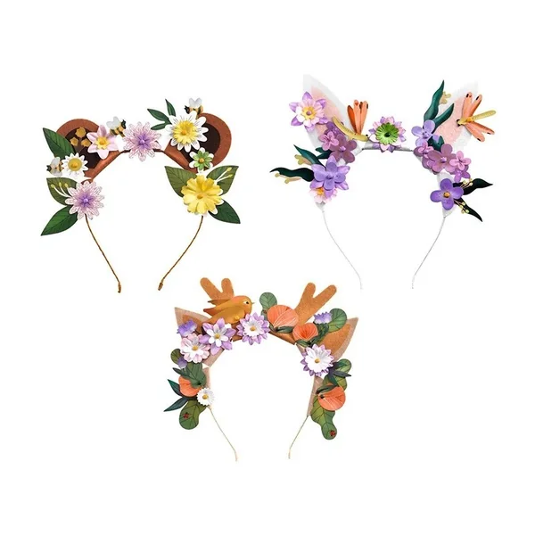 3 serre-têtes à créer Flower Friends DIY - Djeco