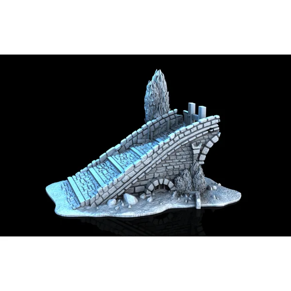 3D4U - Bridge Half - Medieval Town Set