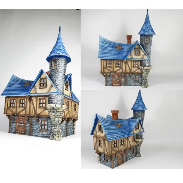 3D4U - Tower Top House - Medieval Town Set