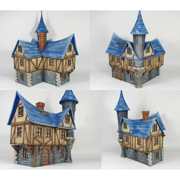 3D4U - Tower Top House - Medieval Town Set