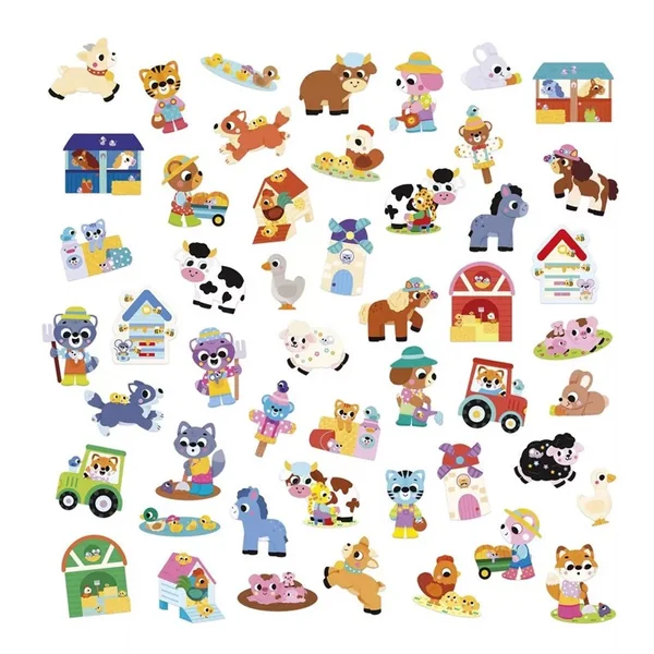 50 Grandes Gommettes Animaux de la Ferme - Janod