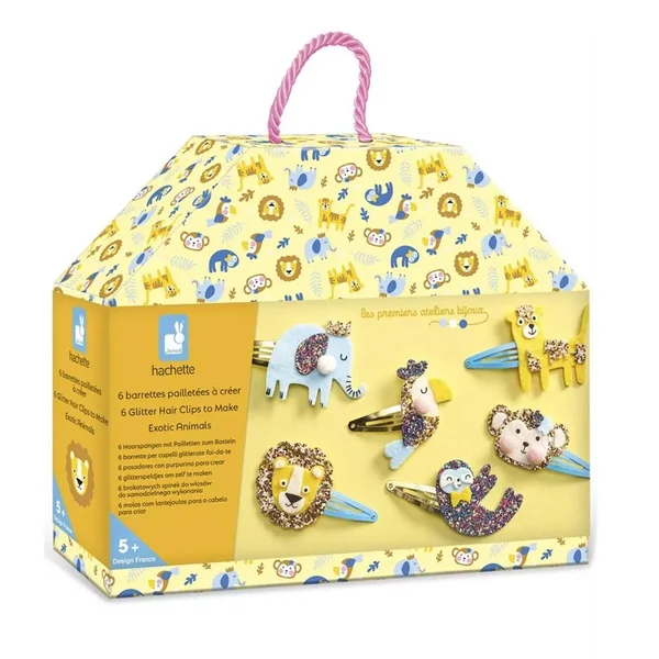 6 Barrettes à créer Exotic Animals Les Premiers Ateliers Bijoux - Janod