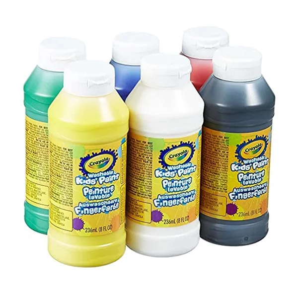 6 bouteilles de peinture lavable Crayola - 236ml