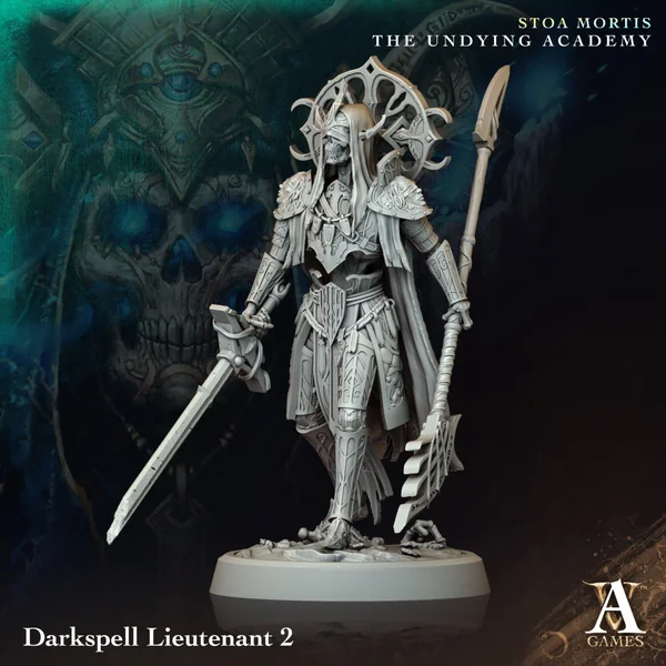 Archvillain Games - Univers Stoa Mortis The Undying Academy - Lot de 4 Darkspell Lieutenant [25 mm]