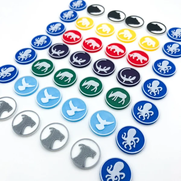 Ark Nova – Jetons Animaux – Mondes Marins (42 pcs)