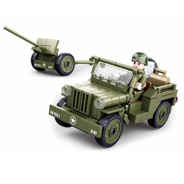 Army WWII : Jeep alliée emblématique 143 pcs - Sluban