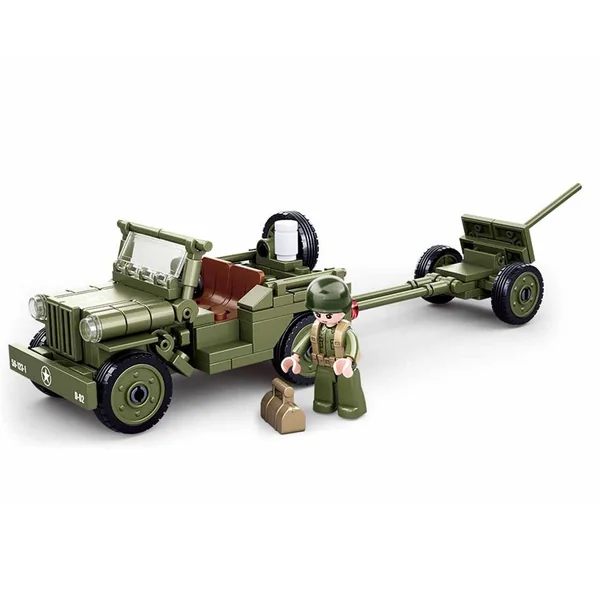 Army WWII : Jeep alliée emblématique 143 pcs - Sluban