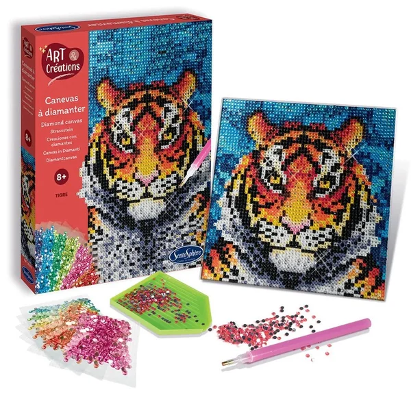 Art & Créations Canevas à diamanter Tigre - Sentosphère