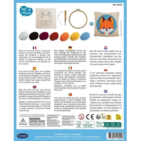 Art & Créations : Punch Needle Renard - Sentosphère