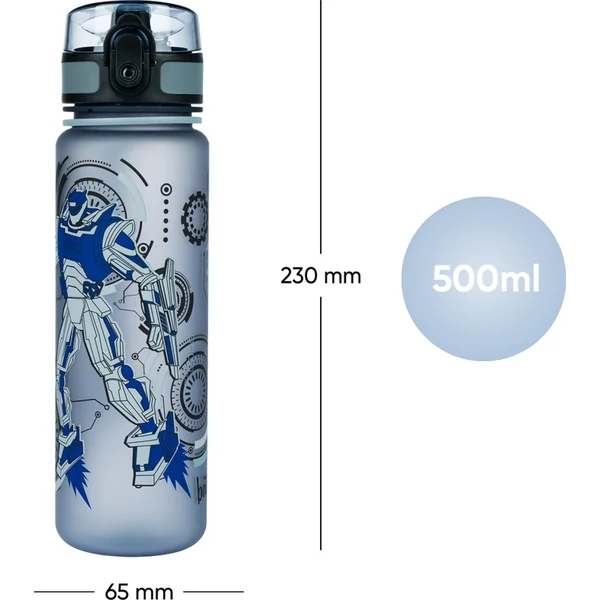 BAAGL Bouteille en tritan pour boissons Robots, 500 ml
