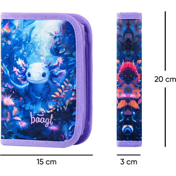 BAAGL ENSEMBLE 3 Ergo Axolotl : cartable, trousse, sac