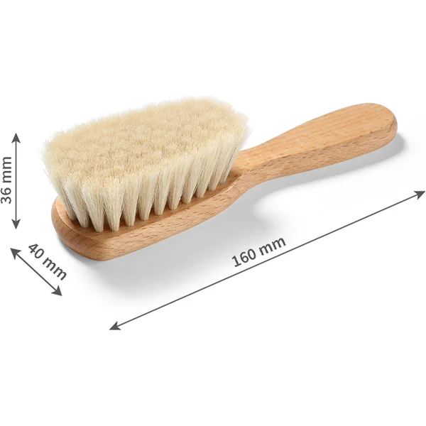 BABYONO Brosse avec poils naturels