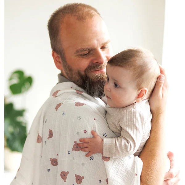 BABYONO Couches en mousseline Super Soft 3 pcs, Gris 70 x 70 cm