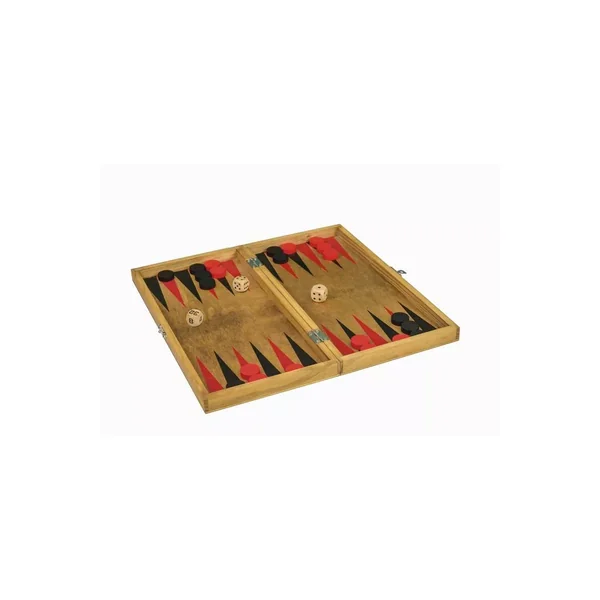 Backgammon en Bois Vintage - 25 cm