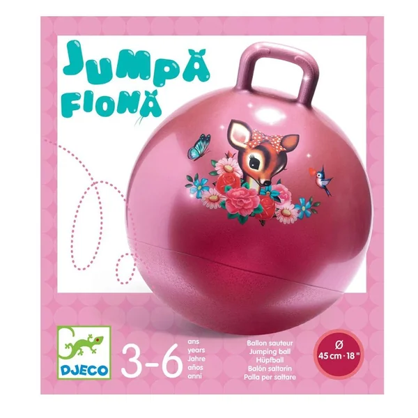 Ballon sauteur rose 45 cm Jumpa Fiona - Djeco