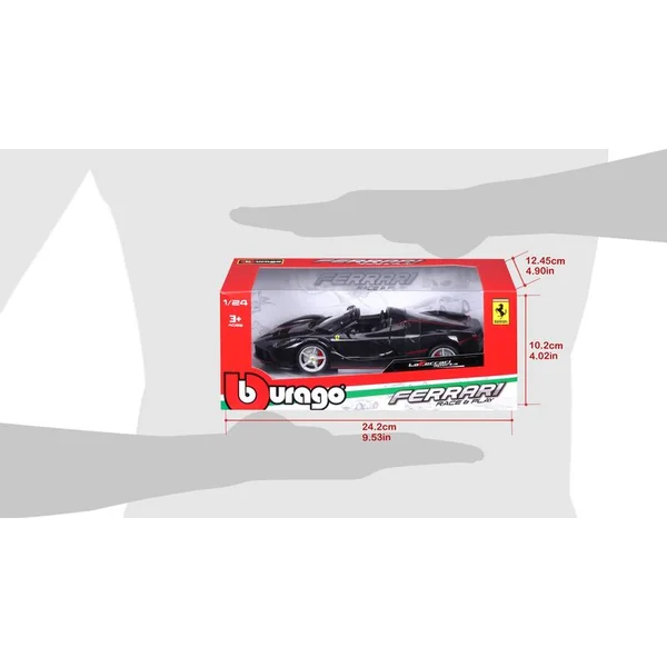 Bburago 1:24 Ferrari Laferrari Aperta Noir Métallique