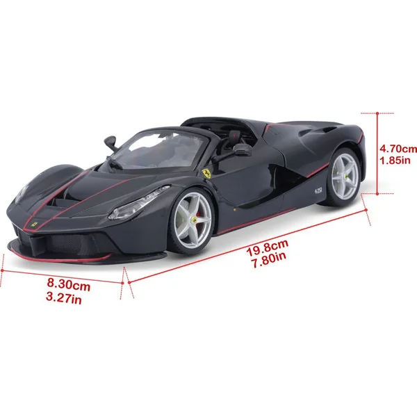 Bburago 1:24 Ferrari Laferrari Aperta Noir Métallique