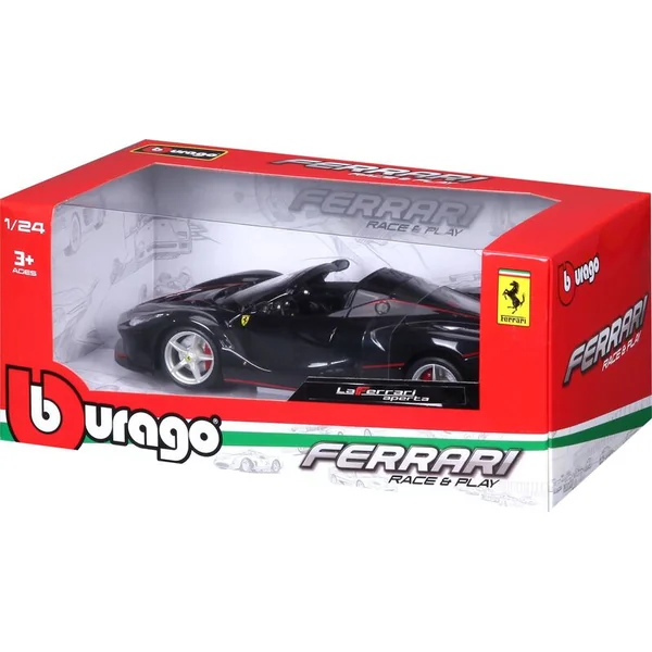 Bburago 1:24 Ferrari Laferrari Aperta Noir Métallique