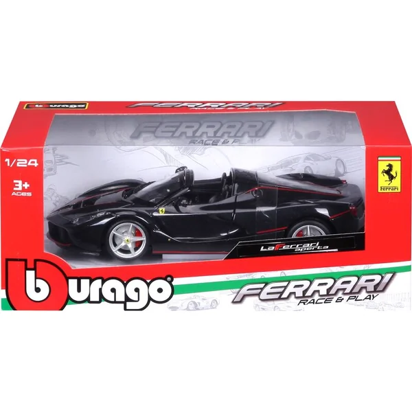 Bburago 1:24 Ferrari Laferrari Aperta Noir Métallique