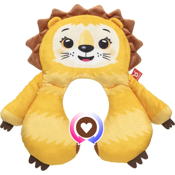 BENBAT Coussin de cou avec appui-tête, lion Amadeus 1-4 ans
