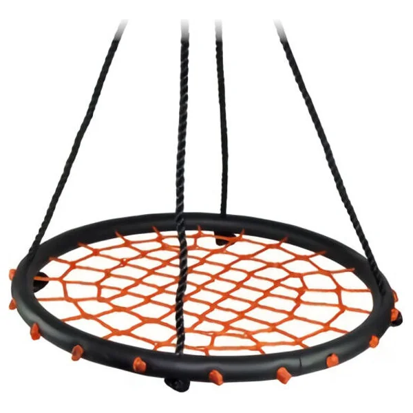 Bino Balançoire ronde pour enfants noir et rouge - diamètre 60 cm, capacité de charge 100 kg