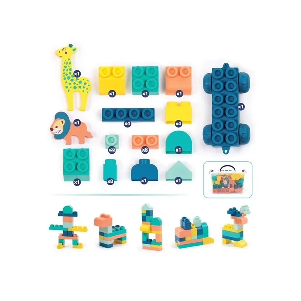 Blocs softs Briqui 53 pcs - Ludi