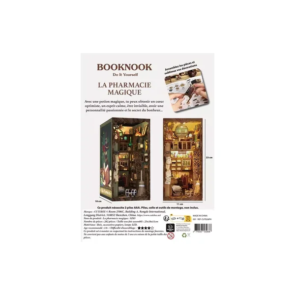 Book Nook CuteBee - La Pharmacie Magique - 282 Pièces