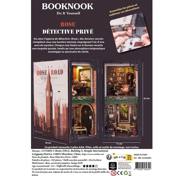 Book Nook Rose Détective Privé - Cutebee