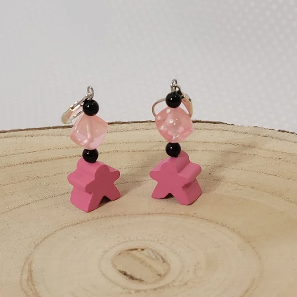 Boucles d’oreilles meeple et dé