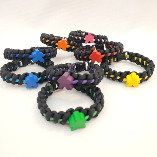Bracelet meeple paracorde - Rose