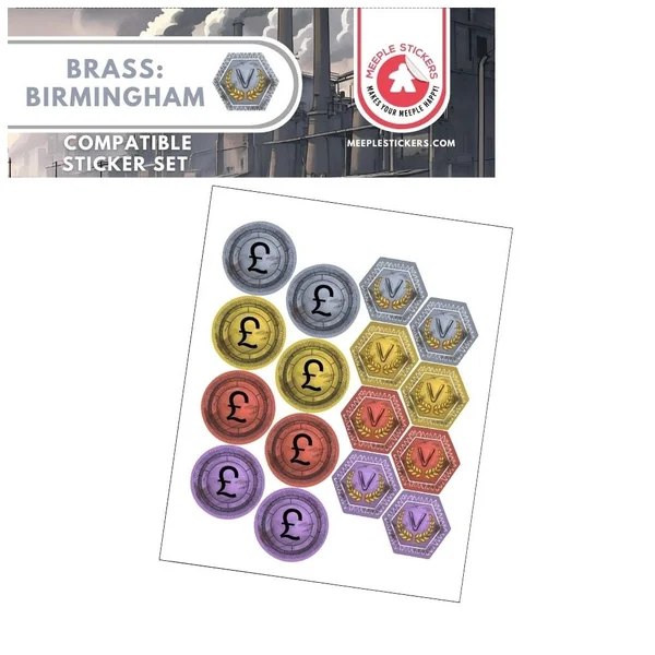 Brass : Birmingham - Set d'autocollants