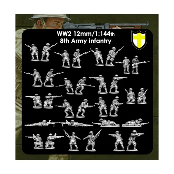 British 8th Army Infantry (12mm)