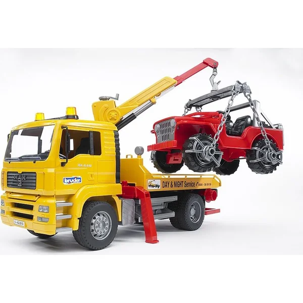 Bruder 02750 MAN TGA dépanneuse avec Jeep