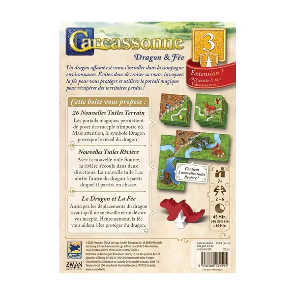 Carcassonne : Dragon et Fée Édition 2025 - Extension