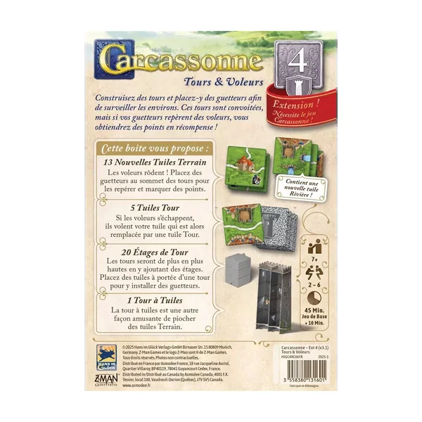 Carcassonne : Tours et Voleurs Édition 2025 - Extension