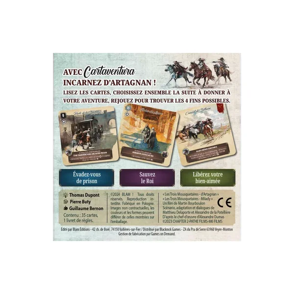 Cartaventura Les 3 Mousquetaires : Au Nom du Roi