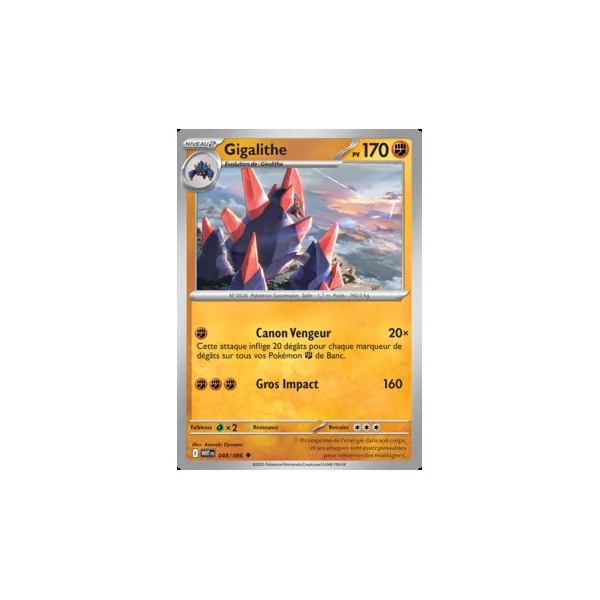 Carte Pokémon Gigalithe 048/086 – EV Flamme Blanche