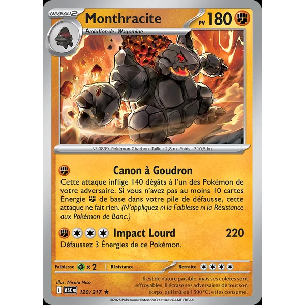 Carte Pokémon Monthracite 120/217 – Méga-Évolution Héros Transcendants