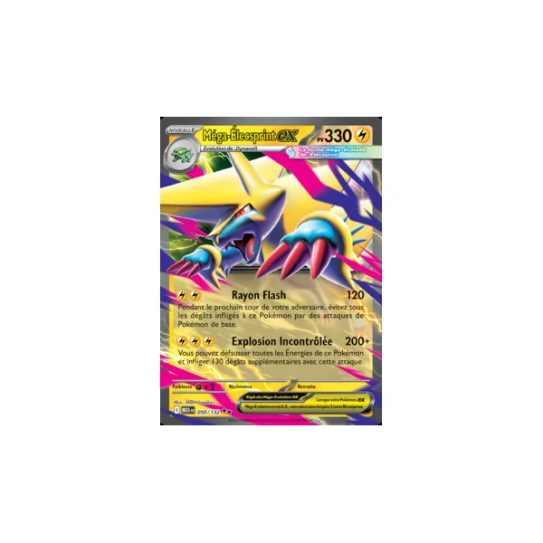 Carte Pokémon Méga-Élecsprint ex 050/132 – Méga-Évolution