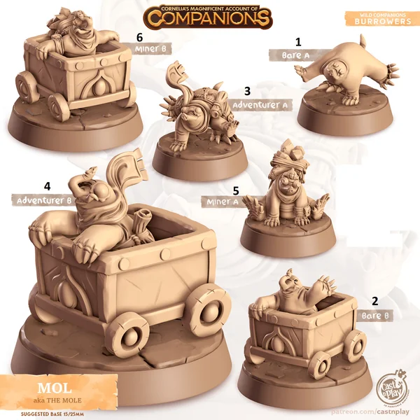 Cast n Play - Les Compagnons de Cornelias - Creuseurs - Taupe