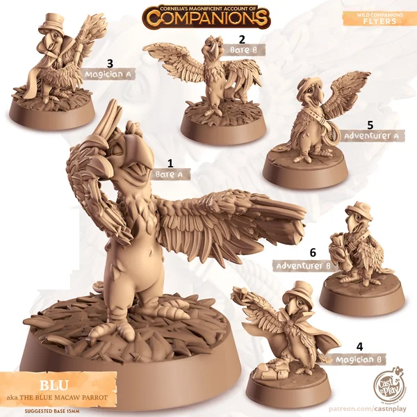 Cast n Play - Les Compagnons de Cornelias - Volants - Perroquet