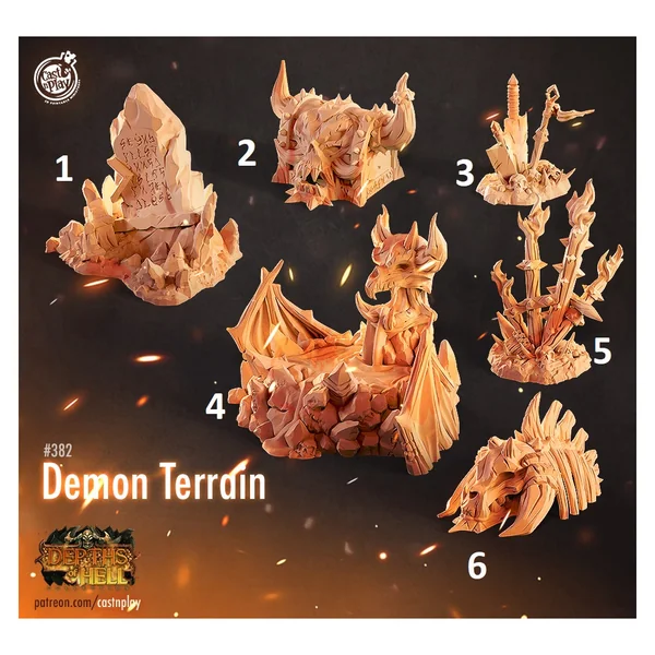 Cast n Play - Profondeurs de l'Enfer - Décors