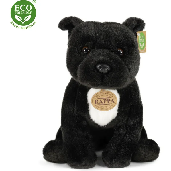 Chien en peluche Staffordshire Bull Terrier 30 cm noir ECO-FRIENDLY