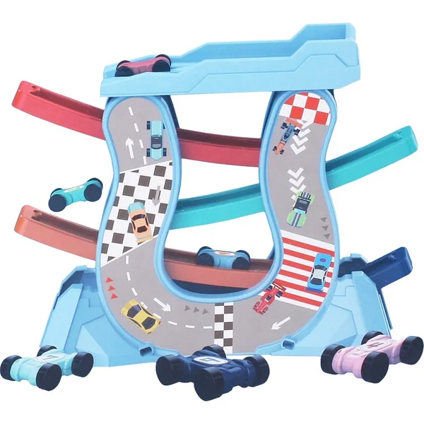 Circuit de voitures avec rampes 4 mini voitures