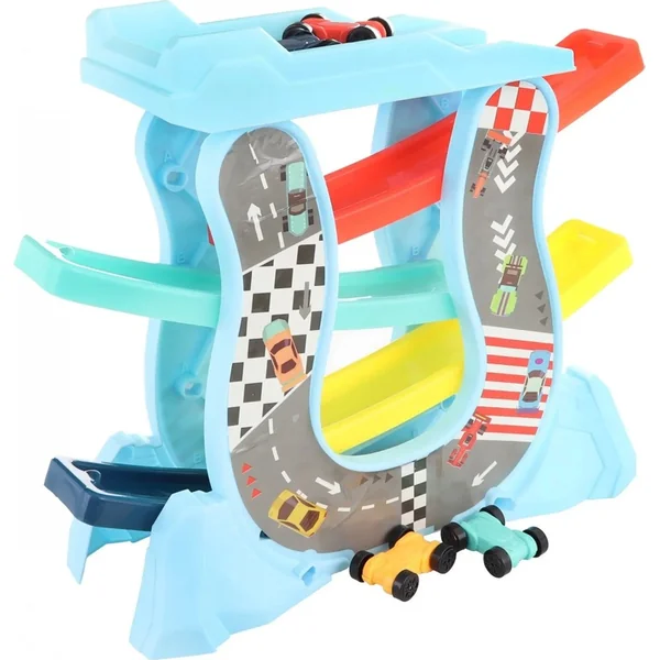 Circuit de voitures avec rampes 4 mini voitures