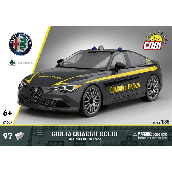 Cobi 24657 Alfa Romeo Giulia Quadrifoglio Garde des Finances, 1:35, 97 k