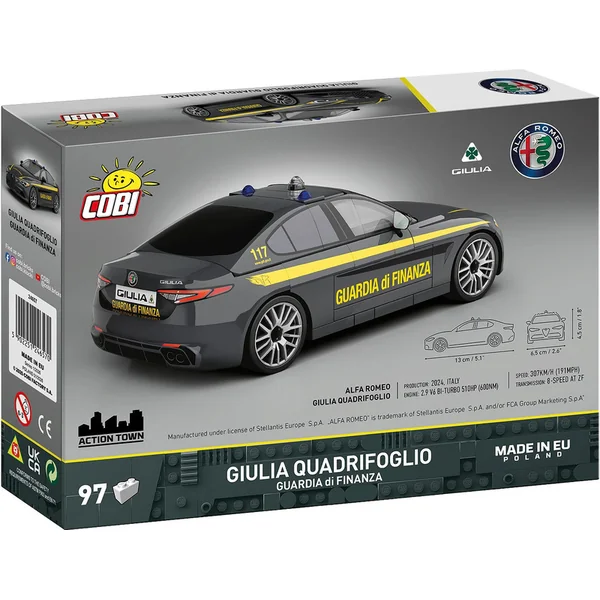 Cobi 24657 Alfa Romeo Giulia Quadrifoglio Garde des Finances, 1:35, 97 k