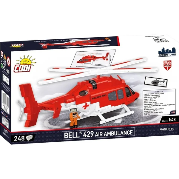 Cobi Bell 429 Hélicoptère de secours, 1:48, 248 pcs